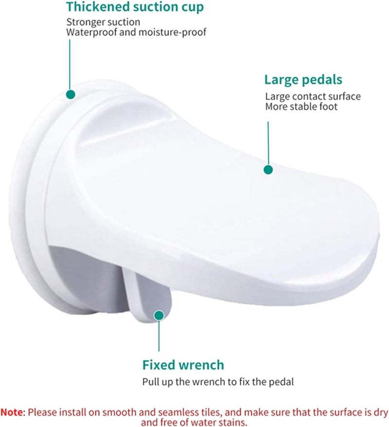 comfrt Shower Foot Rest, Plastic Bathroom Shower Shaving Leg Aid Foot Rest Suction Cup Step for Home Hotel Use - Image 5