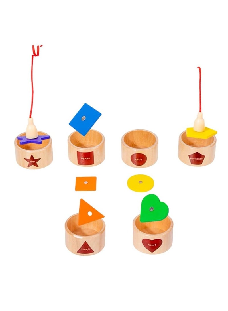 UKR Montessori Magnetic Wooden Geometric Shape and Color Sorting Toy – 36-Piece Educational Learning Set for Toddlers with Storage Bag – Ideal for Boys and Girls - Image 2