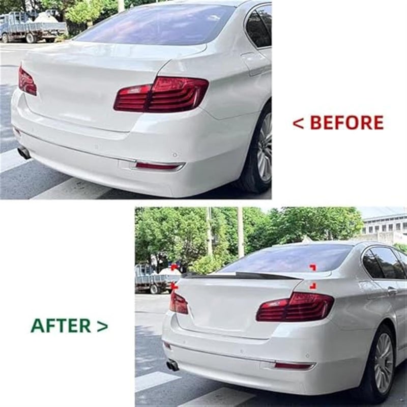 QASULER Gloss Black Rear Bumper Spoiler for 5 Series F10 and M4 - Image 3