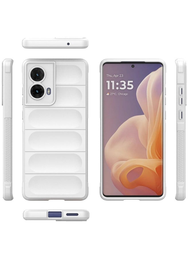Premium Protection Back Silicone Case Compatible with Motorola Moto G85 5G Magic Shield Shockproof Case with Camera Protection (White)  - Image 2