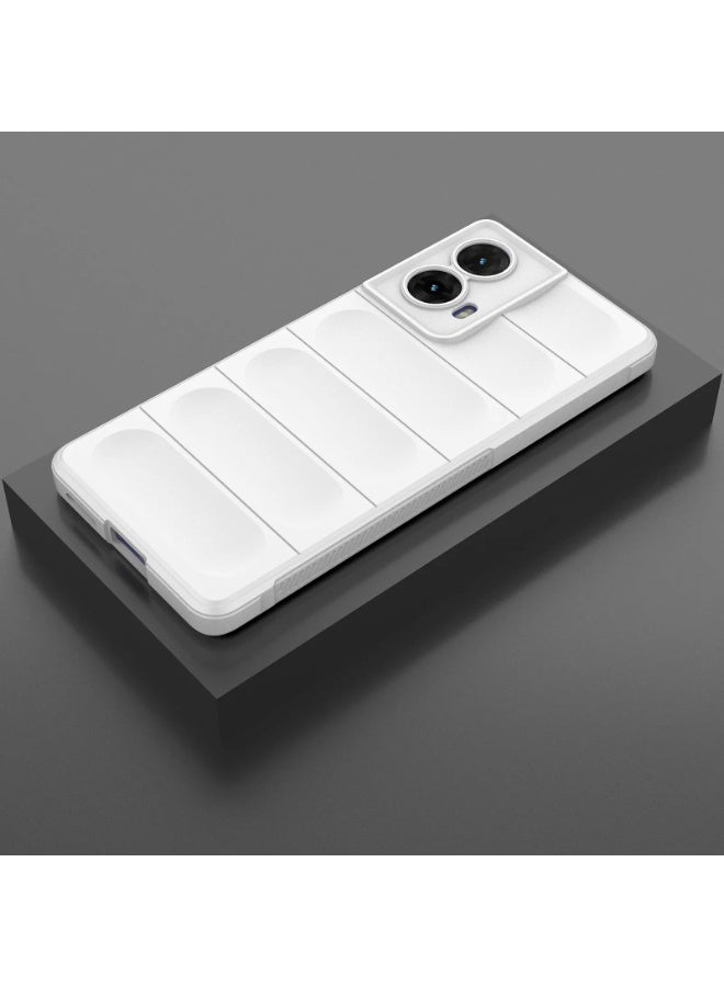 Premium Protection Back Silicone Case Compatible with Motorola Moto G85 5G Magic Shield Shockproof Case with Camera Protection (White)  - Image 3