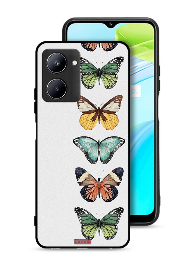 Tolwak Realme C33 Protective Case Cover Four Butterflies - Image 1