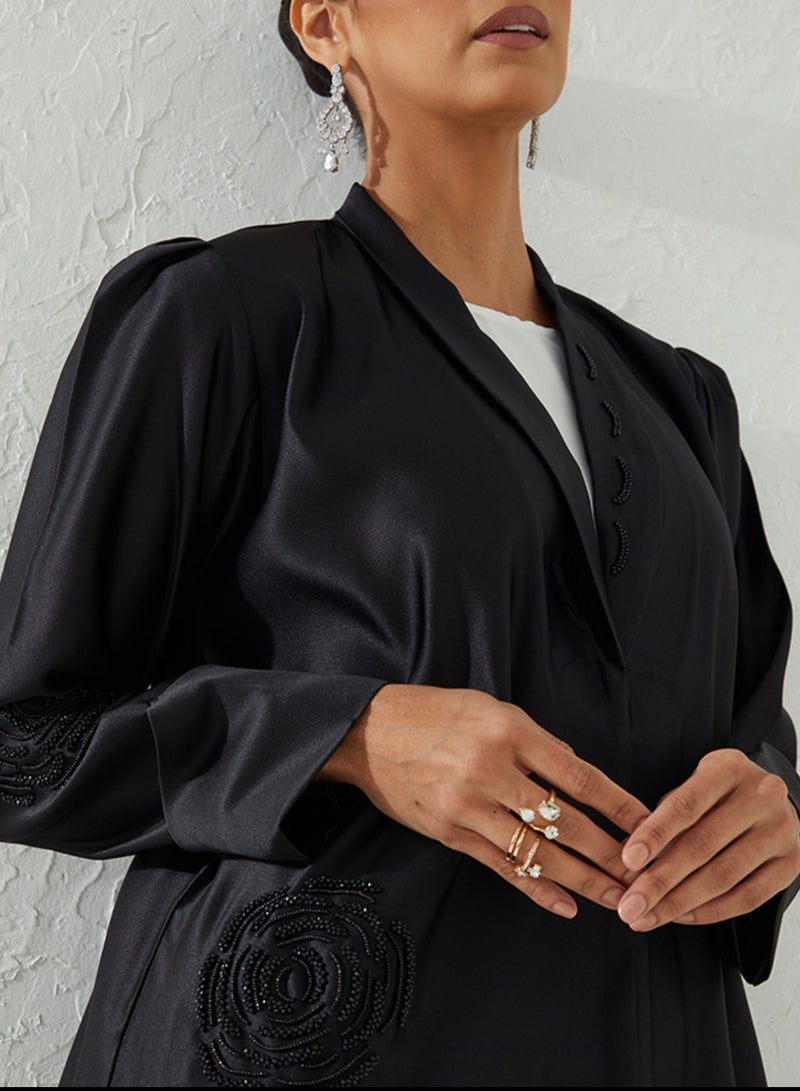Rosette Abaya Flora Black Jacket  - Image 2