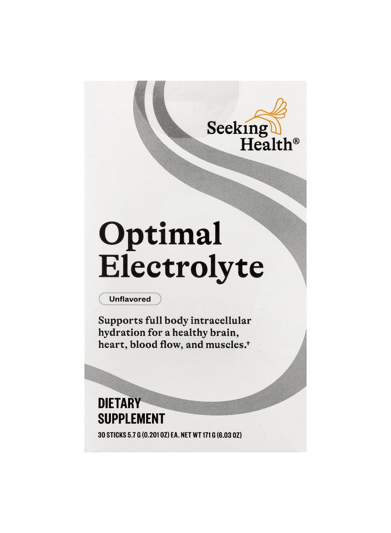 Seeking Health Optimal Electrolyte, Unflavored, 30 Sticks, 0.201 oz (5.7 g) Each