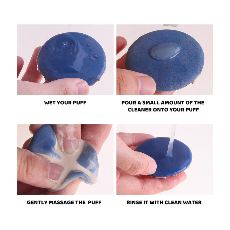 Clean-n-Fresh Makeup Brush Cleaner Set For Brushes, Sponge and Puff 6.8 Fl Oz,Deep Cleaning Washing Cleanser Shampoo With a Cleaning Mat - Image 5