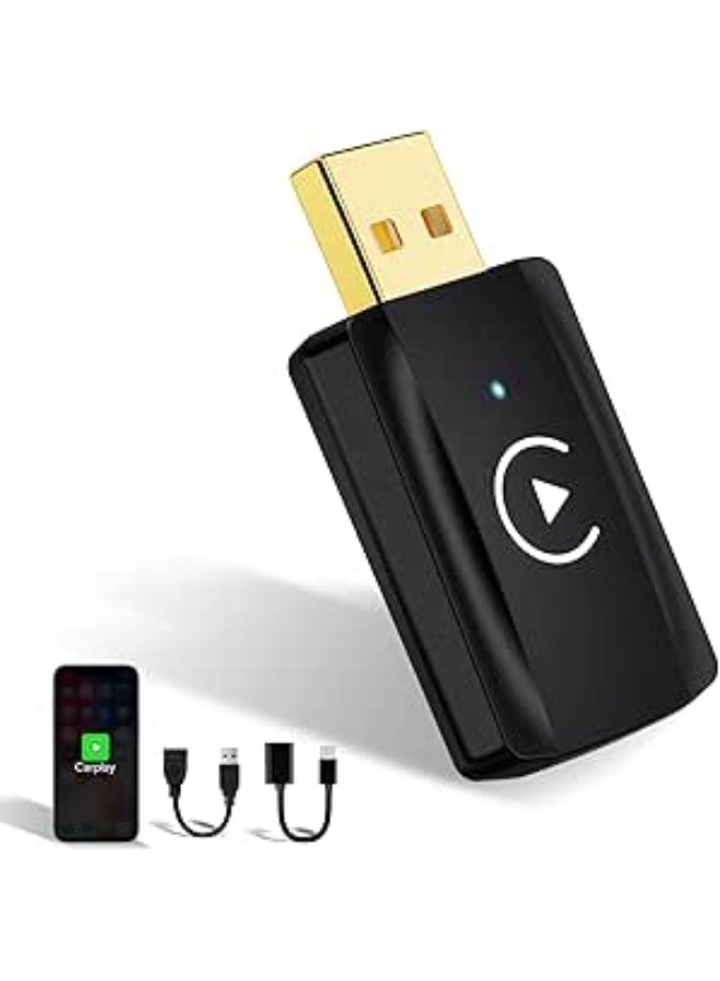 موصل لاسلكي لكار بلاي – دونجل CarPlay متوافق مع iPhone iOS 12+ – مناسب للسيارات الأصلية 2017 وما بعده - Image 1