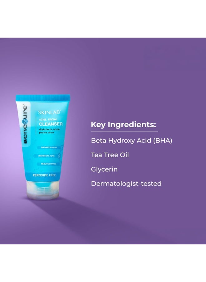 SKINLAB Acnecure Anti-Acne Face Cleanser Skin With Salicylic Acid and Tea Tree Oil100ml  - Image 4