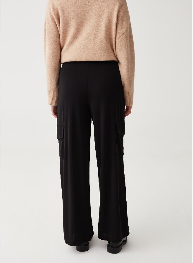 او في اس بنطلون واسع الساق بخياطة بارزة - Image 3