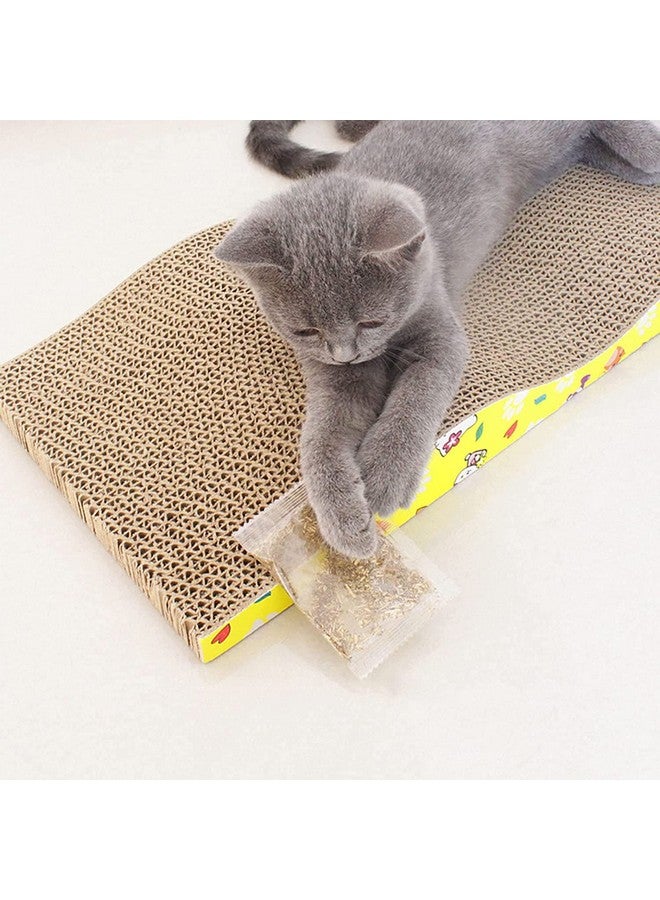 بتس إمباير لوح خدش القطط، 3 أشكال مختلفة من لوح الخدش، من الورق المقوى المموج القابل لإعادة التدوير، مقاوم للخدش، مع أريكة ترفيهية للعب القطط من عشبة النعناع البري - Image 5