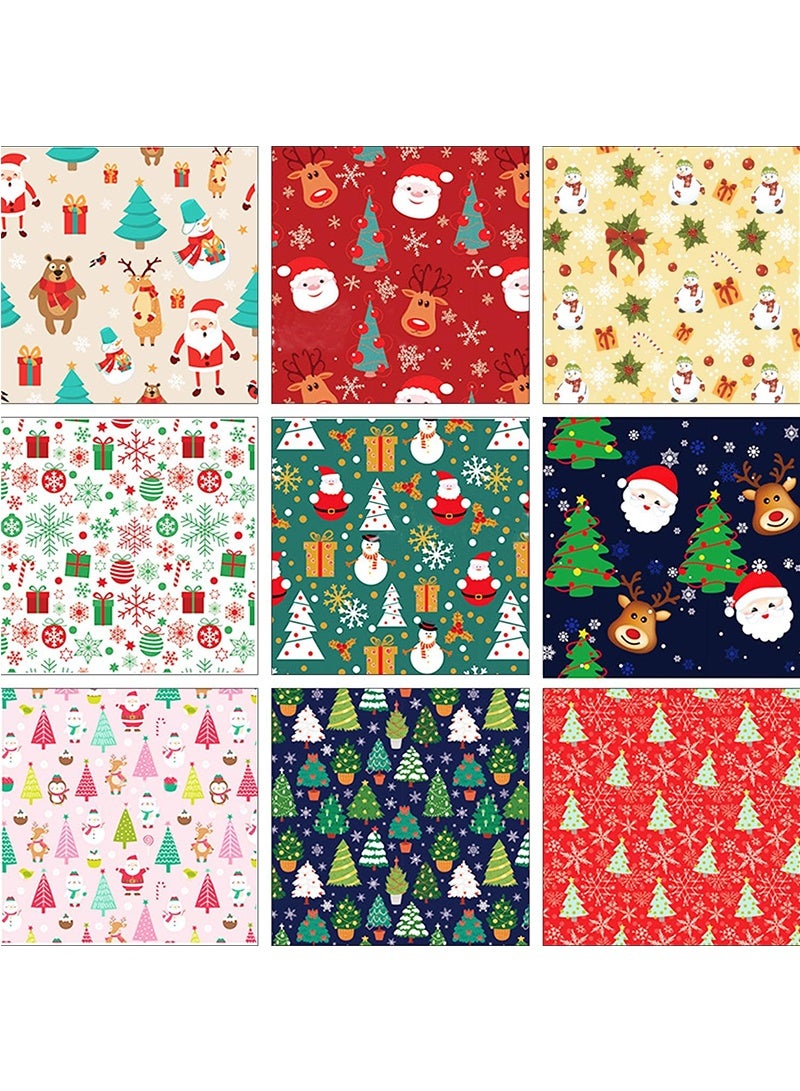 Topyich Christmas Wrapping Paper - 10 Sheets Premium Wrapping Paper Set, Christmas Gift Wrap, 63 Gift Tags & 2 Ribbons for Christmas Decorations - Image 3