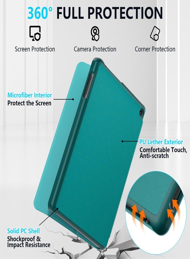 Lainergie New Amazon Fire HD 8 Tablet Case (12th/10th Generation, 2024/2022/2020 Release), Lainergie Slim Light Smart Trifold Stand PU Lether Cover with Auto Wake/Sleep Incompatible with Alcatel TCL, Emerald - Image 3
