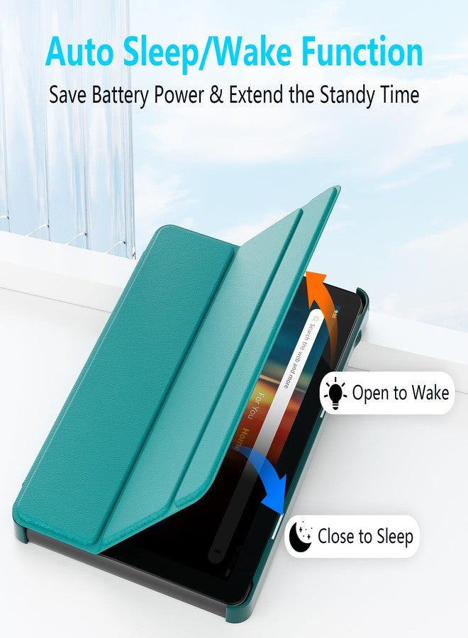 Lainergie New Amazon Fire HD 8 Tablet Case (12th/10th Generation, 2024/2022/2020 Release), Lainergie Slim Light Smart Trifold Stand PU Lether Cover with Auto Wake/Sleep Incompatible with Alcatel TCL, Emerald - Image 5