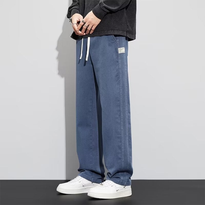 Jeans Men'S Loose Straight Wide Leg Pants Boys High Street American Style Trendy Brand All-Match Casual Pants - Image 4