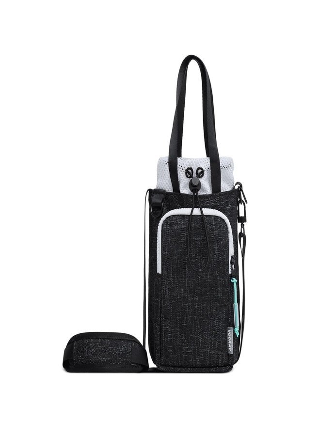 فوراي حامل زجاجة ماء Vooray Hydration Sling مع حزام - حقيبة كروس بودي سعة 4 لترات مع جيب أمامي بسحاب للهاتف، وحزام كتف قابل للفصل ومقابض حمل، وإغلاق قابل للتعديل - جرافيت - Image 1