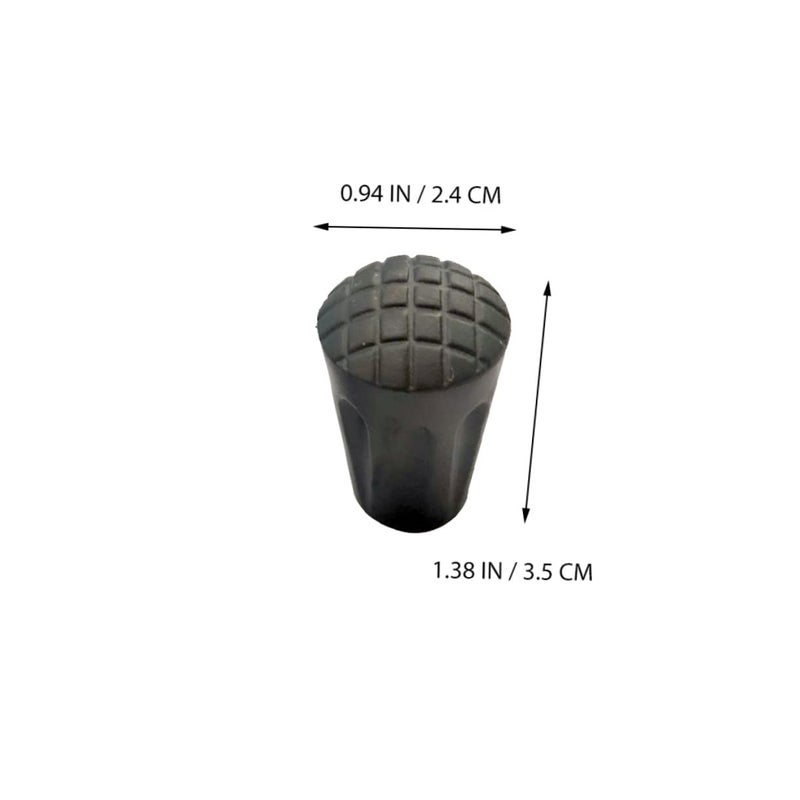 Trekking Pole Rubber Tips Skid Foot Protectors 8 Pack Black Easy Install Hiking Climbing - Image 5