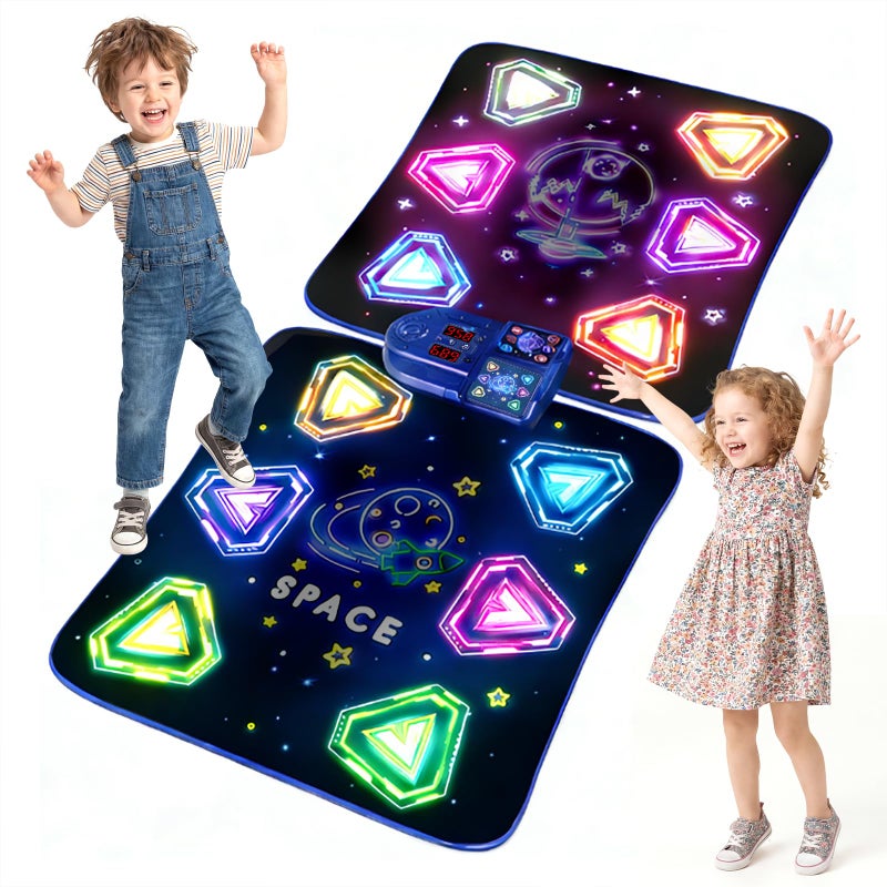Pafolo Dance Mats for Girls 48 Electronic Dance Mats Dance Mat Toys Kids Dance Mat Girls Dance Mat Dancing Mat 2Player LED Light Music Dance Toy with 5 Modes Develops HandEye Coordination - Image 2