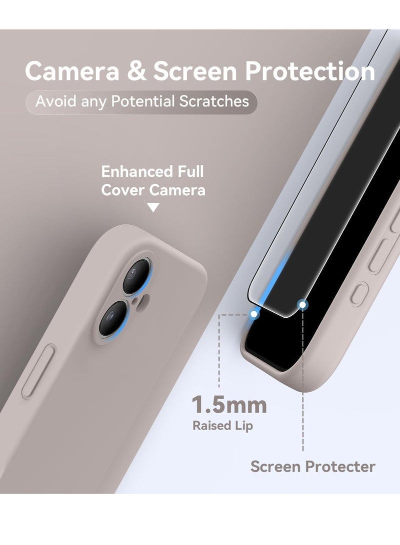 ELTRAZONE Compatible with iPhone 16 Plus Case, Silicone Upgraded [Camera Protection] Phone Case [Compatible with MagSafe], Anti-Scratch Microfiber Lining with 2 Screen Protectors – Titanium - Image 3