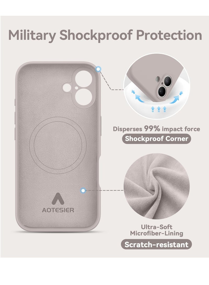 ELTRAZONE Compatible with iPhone 16 Plus Case, Silicone Upgraded [Camera Protection] Phone Case [Compatible with MagSafe], Anti-Scratch Microfiber Lining with 2 Screen Protectors – Titanium - Image 4