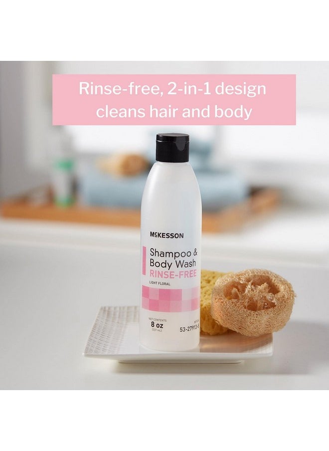 McKesson - McKesson Shampoo and Body Wash, Rinse-Free, Light Floral, 8 oz, 1 Count - Image 1