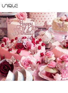 Unique 13Pcs Butterfly Themed Cake Toppers, 3D Butterfly Cakes, Double Color Butterfly Cake Toppers - Suitable for Girls Ladies Happy Birthday Cake Decorations Party Decorations  - Image 5