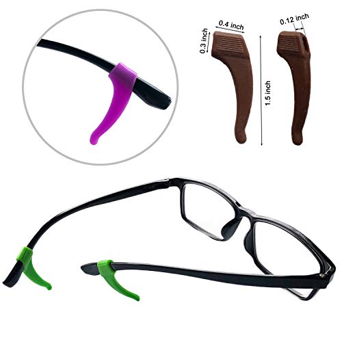 Benvo 12 Pairs Eyeglasses Retainers Silicone Glasses Temple Holders Anti-slip Protectors Comfort Eyewear Spectacle Stay Put Glasses Stoppers Ear Grip Hooks(3 Variety Designs in Multi-color) - Image 5