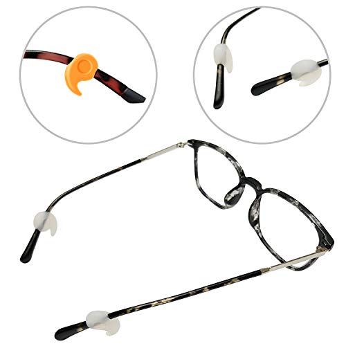 Benvo 12 Pairs Eyeglasses Retainers Silicone Glasses Temple Holders Anti-slip Protectors Comfort Eyewear Spectacle Stay Put Glasses Stoppers Ear Grip Hooks(3 Variety Designs in Multi-color) - Image 3
