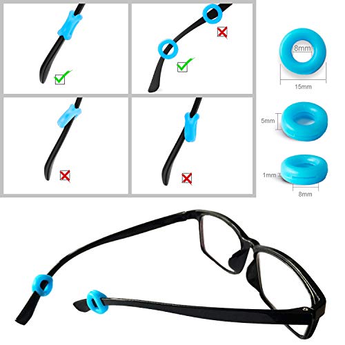 Benvo 12 Pairs Eyeglasses Retainers Silicone Glasses Temple Holders Anti-slip Protectors Comfort Eyewear Spectacle Stay Put Glasses Stoppers Ear Grip Hooks(3 Variety Designs in Multi-color) - Image 4