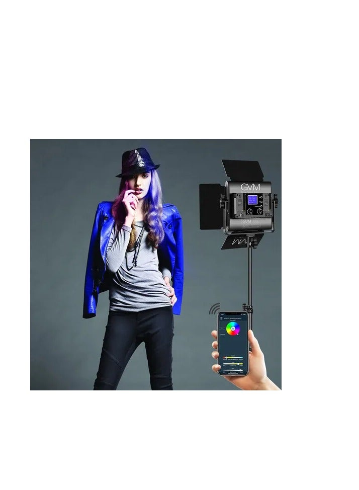 GVM Great Video Maker GVM 800D-RGB / 800D-RGB II Studio Light – RGB + Bi-Color LED Video Panel with Adjustable 3200K–5600K, CRI 97+, App Control, FX Lighting Effects for Photography & Content Creation - Image 4
