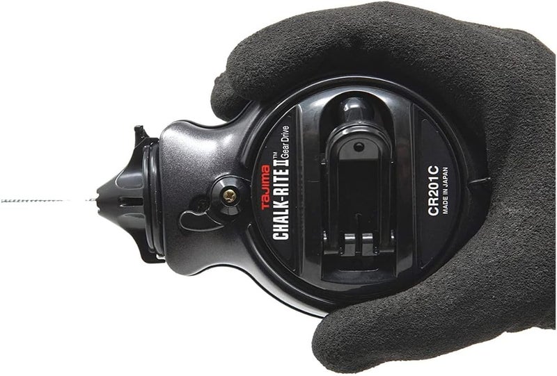 Tajima Chalk Line - Chalk-Rite II Chalk Box with Extra Bold 1mm Snap Line & Five Gear Quick Retrieval - CR201C-CPI - Image 4