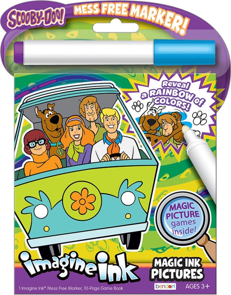 Bendon Scooby Doo Imagine Ink | Scooby Doo Coloring Activity Book | Pictures & Game Book with Mess Free Marker | Officially Licensed