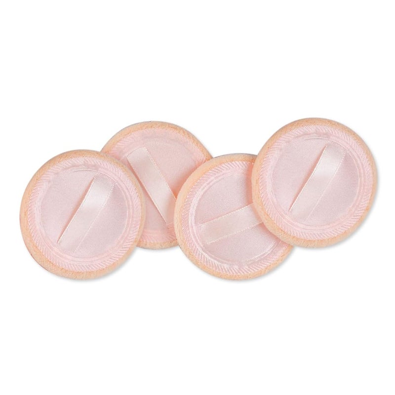 Multibrite 4Pcs Washable Powder Puff Soft Face Makeup Sponge, Loose powder Foundation Blending Sponges Set, Beauty Blender, Round Shape Reusable Cosmetic Powder Puff Wet & Dry Tool - Image 1