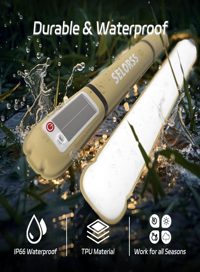SELORSS Portable Inflatable Outdoor Camping Light, IP66 Waterproof Standard, Three Warm Light Modes and Strobe Signal Light for Camping, Hiking, Traveling, etc.(Khaki) - Image 5