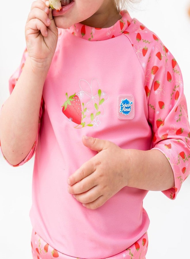 Splash About Happy Nappy Sunsuit, Swimsuit for Babies & Toddlers with Built-in Swim Diaper (Strawberry Field, 12-24 Months) - Image 2