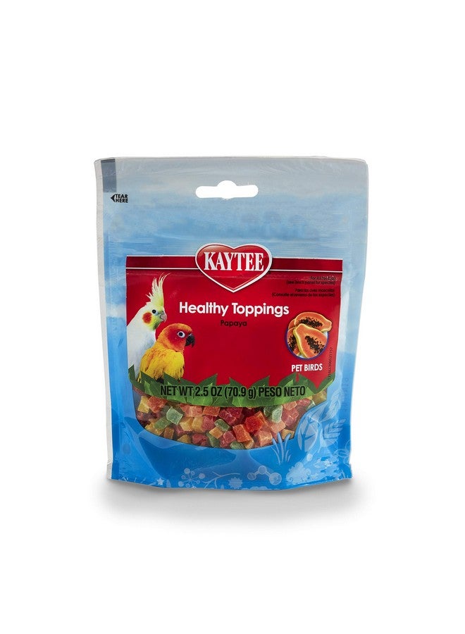 Kaytee Fiesta Healthy Toppings Papaya Bits For All Pet Birds, 2.5-Oz Bag - Image 1