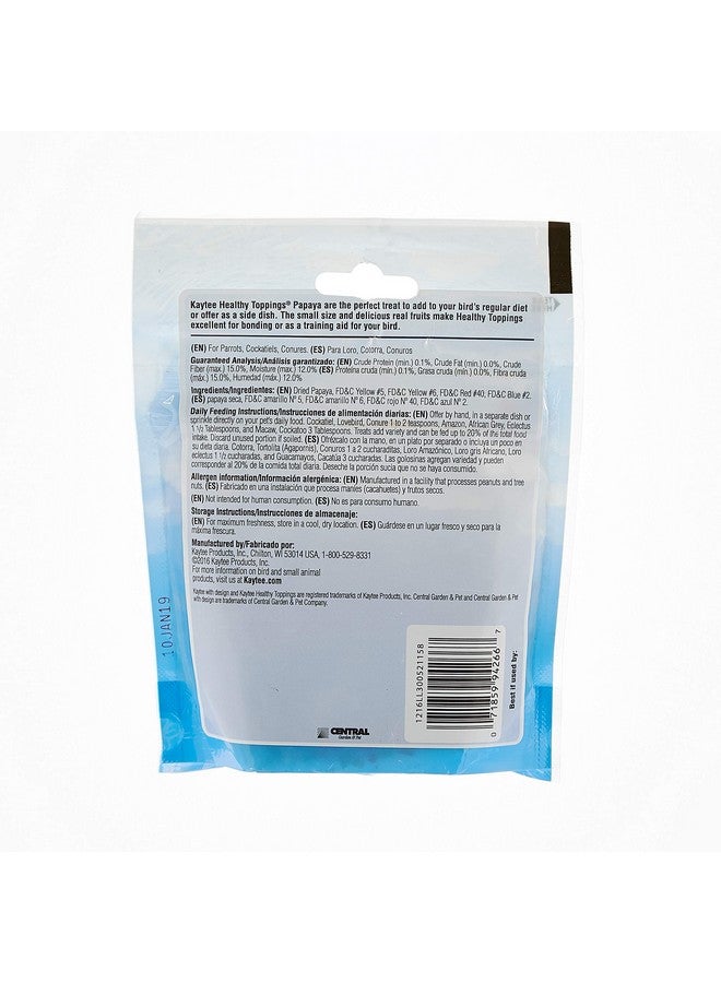 Kaytee Fiesta Healthy Toppings Papaya Bits For All Pet Birds, 2.5-Oz Bag - Image 2