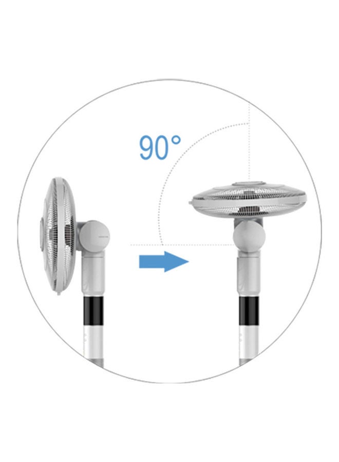 Crownline Multi-Angle Pedestal Fan 65 W SF-255 White/Silver - Image 5