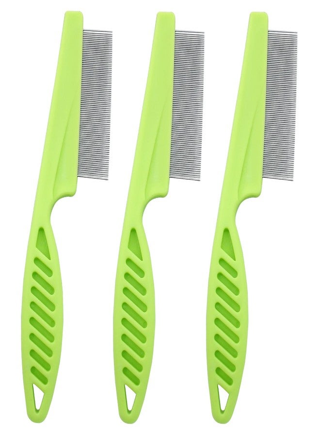 Cionyce Flea Comb for Dogs and Cats, Metal Pet Lice Comb Fine Tooth Grooming Tool for Remove Anti Fleas and Flea Eggs(3pcs Green) - Image 5