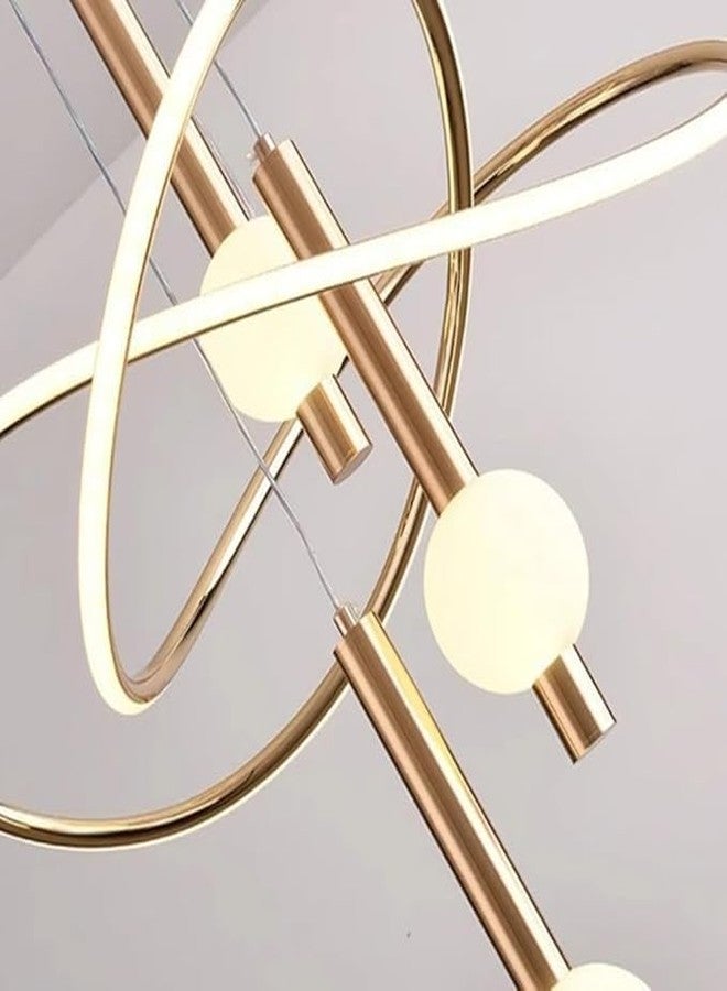 Lyse Decor Modern Chandelier Lights for Living Room, jhoomar for Hall Ceiling, Hanging Lights, Ceiling Hanging Light and Restaurants Lamps (Electroplated Golden) - Image 3