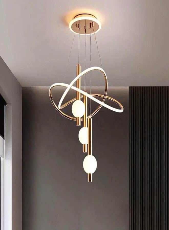 Lyse Decor Modern Chandelier Lights for Living Room, jhoomar for Hall Ceiling, Hanging Lights, Ceiling Hanging Light and Restaurants Lamps (Electroplated Golden) - Image 5