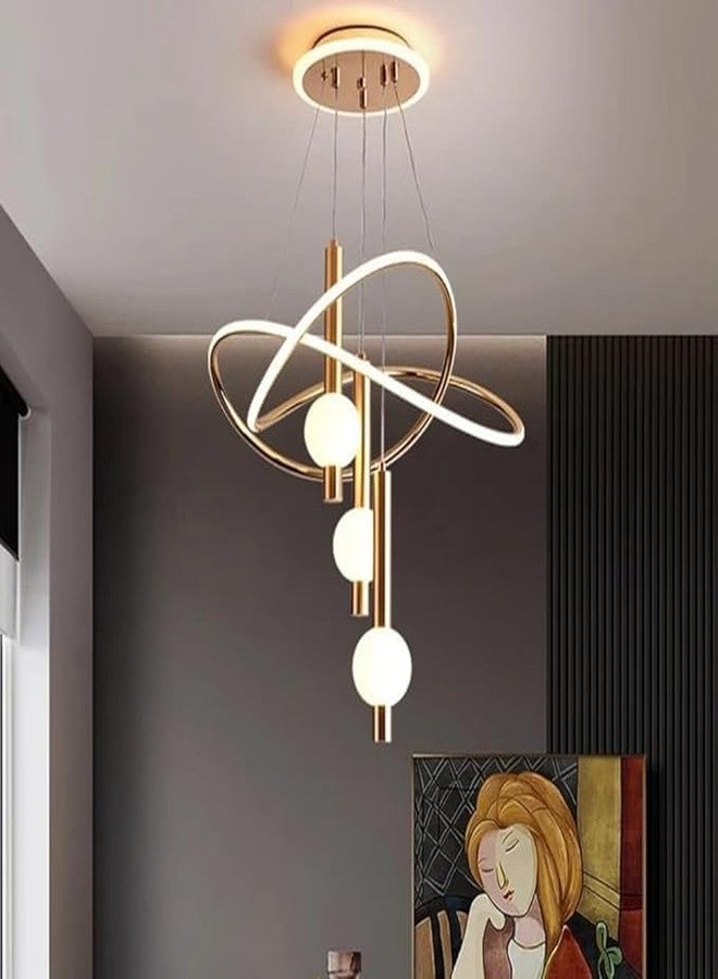 Lyse Decor Modern Chandelier Lights for Living Room, jhoomar for Hall Ceiling, Hanging Lights, Ceiling Hanging Light and Restaurants Lamps (Electroplated Golden) - Image 2