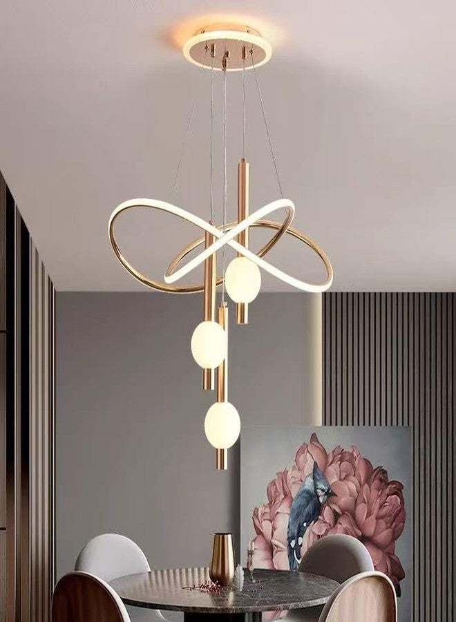 Lyse Decor Modern Chandelier Lights for Living Room, jhoomar for Hall Ceiling, Hanging Lights, Ceiling Hanging Light and Restaurants Lamps (Electroplated Golden) - Image 1