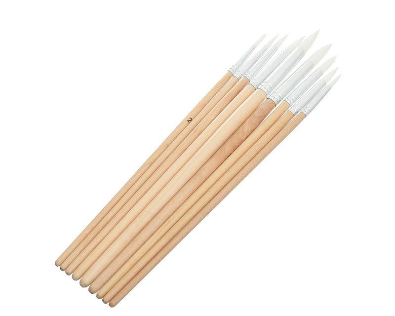 WK Round Brush Set 9 Sizes 2 to 16 Model A0427R Professional artist brushes offering multiple round sizes for precision and creative art projects - Image 1