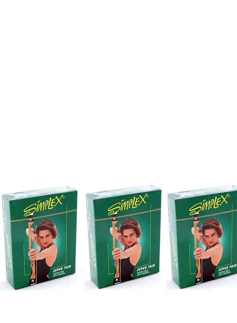 سيمبليكس 3 عبوات من 3 قطع من مجموعة الواقي الذكري سيمبلكس سوبر ثين - Image 1