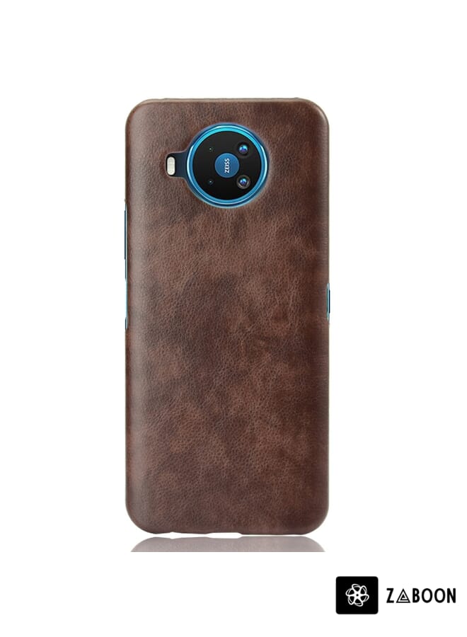 Zaboon غطاء حماية لهاتف نوكيا 8.3 مقاوم للصدمات بنسيج ليتشي من PC + PU - Image 2