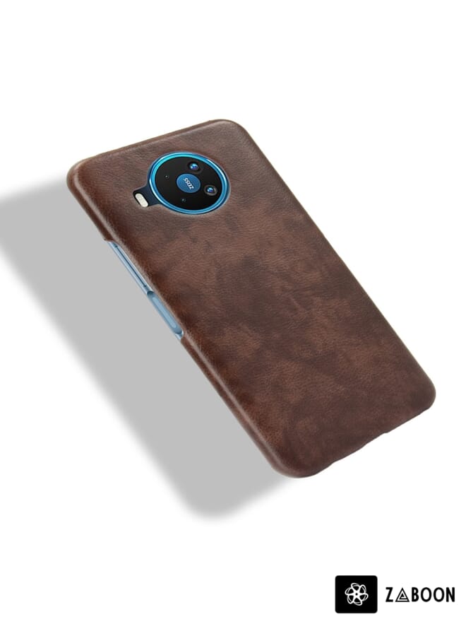 Zaboon غطاء حماية لهاتف نوكيا 8.3 مقاوم للصدمات بنسيج ليتشي من PC + PU - Image 4