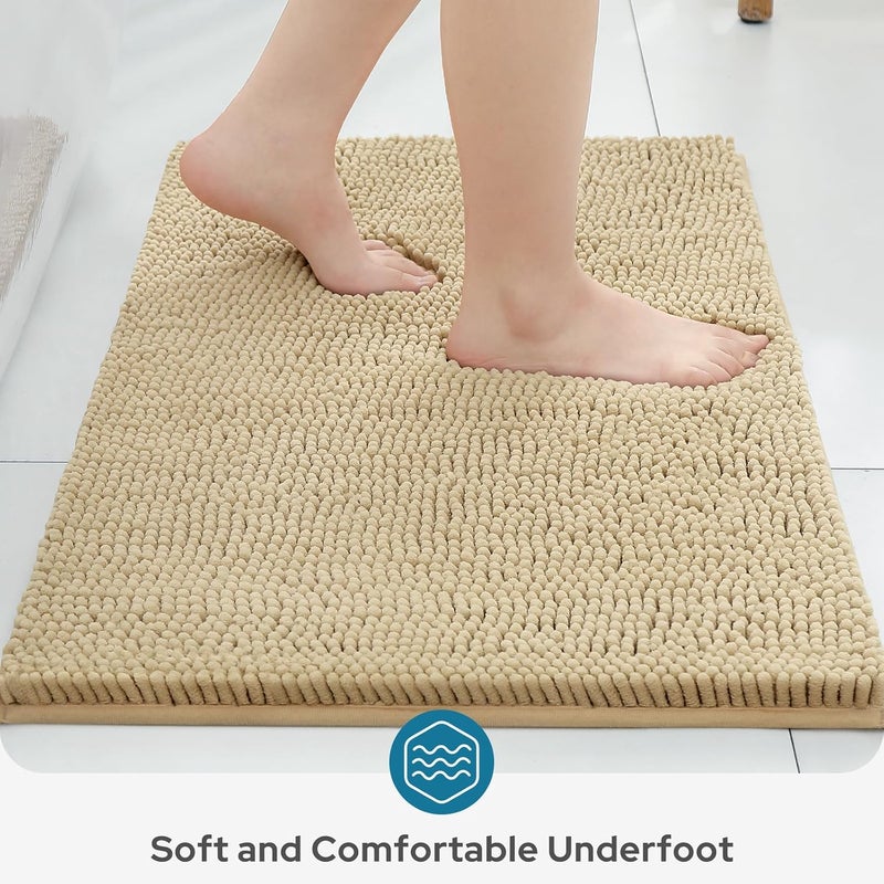 BYSURE 3 Piece Bath Mats Bathroom Rugs Sets Non Slip Extra Absorbent Plush Chenille Soft Washable - Image 5