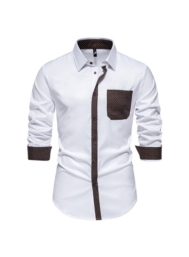 KUYING New Triangle Neck Long Sleeved Shirt