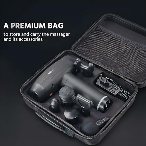 DR PT Deep Tissue Massage Gun for Muscle Recovery | High Torque Percussion Massager for Athletes & Gym | 30 Speed Levels | 6 Massage Heads | LED Touch Panel | Full Body Neck & Back Massager with Premium Carry Bag - Image 5