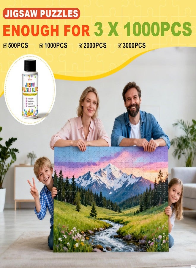 POLIXEL Jigsaw Puzzle Glue with Precision Applicator, Non-Toxic, Quick Dry & Water-Based Puzzle Saver & Craft Sealer Saver for 1000/1500/3000 Pieces - 100ml - Image 4