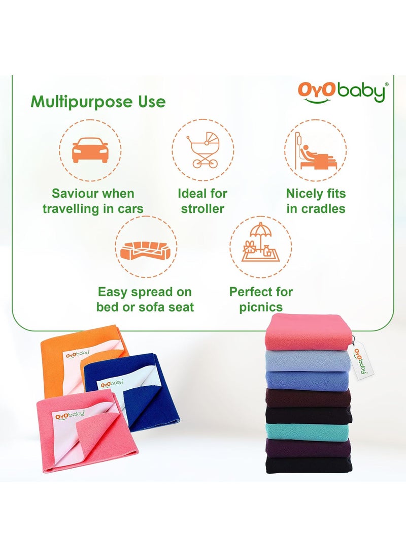 OYO BABY - OYO BABY - Baby Dry Sheet for New Born Babies | Infant Waterproof Bed Protector Sheet for Baby | Mattress Pads | Quickly Dry Super Soft, Reusable Mat (Single Bed-(72" X 36"), Beige), Polycotton - Image 1